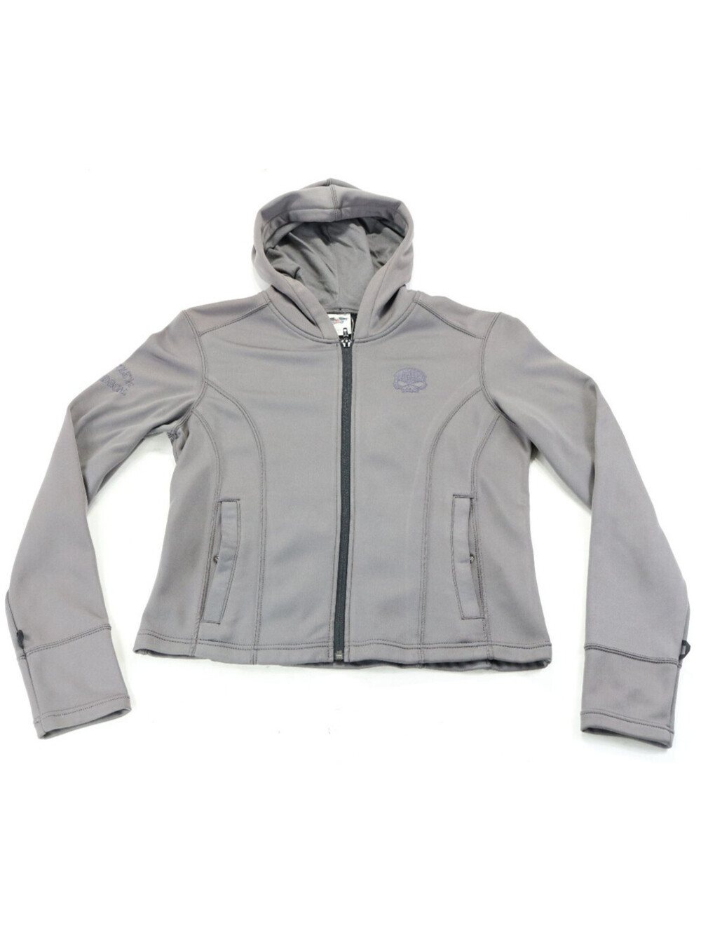 harley davidson hoodie liner jacket S gray Willie G. Reflective Skull 98152-09VW